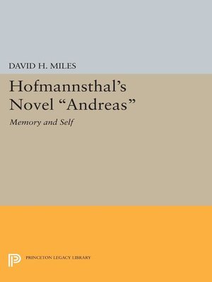 cover image of Hofmannsthal's Novel Andreas